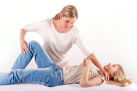 Bowen Treatment on a teen girl